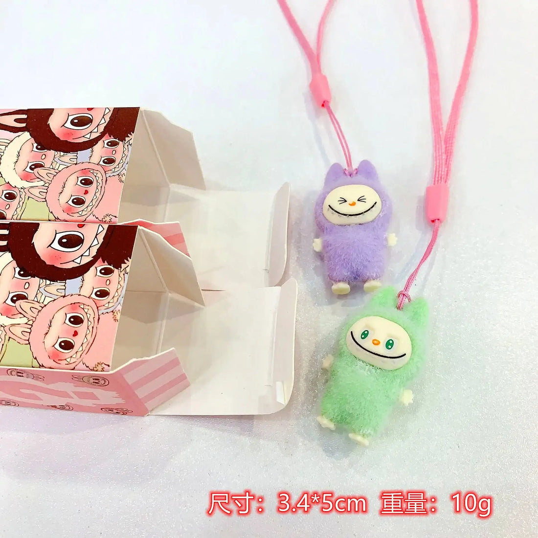 🎨 Labubu Cartoon Resin Plush Pendant–Kawaii Accessory to Surprise!