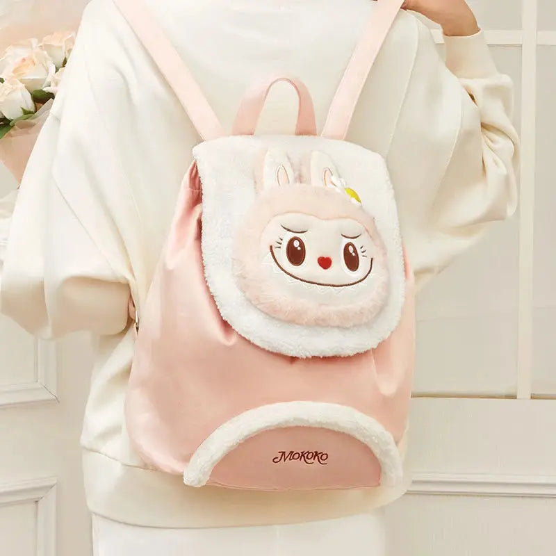 🎒 Mokoko Labubu Pink Backpack – Limited Edition