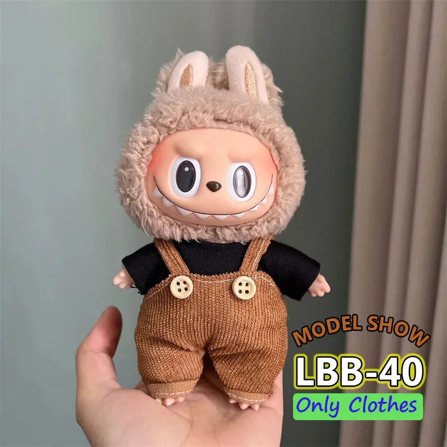 👑 Elegant Skirt & Cape for Labubu Doll – Size 17 cm