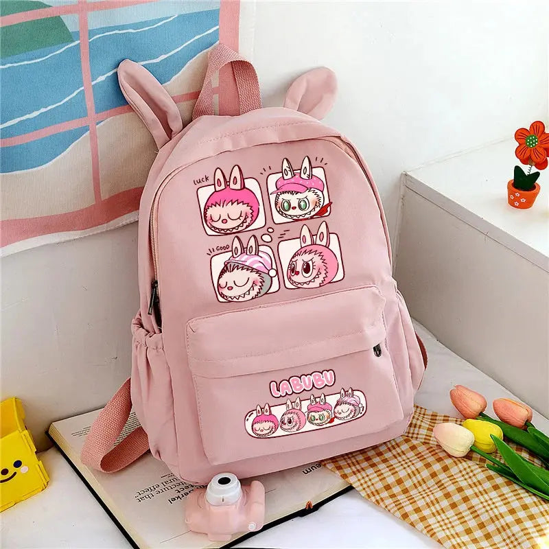 🎒 Labubu Pink Rabbit Backpack – Cuteness, comfort and style for young and old!