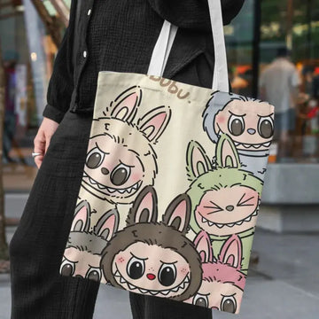 đ Sac en Toile Kawaii Labubu â Lâaccessoire cartoon qui booste votre style !