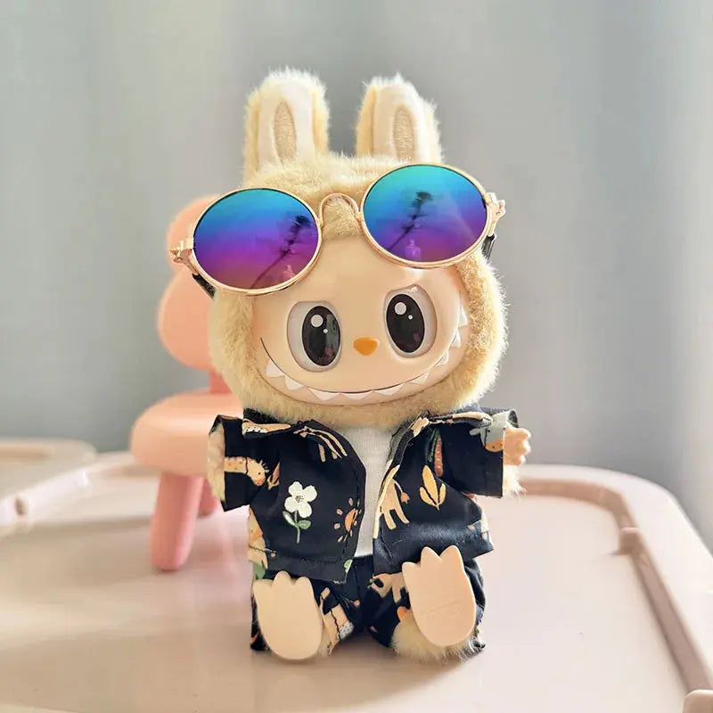🌺 Ensemble de vêtements de luxe Hawaï pour Labubu V1/V2 – Vacances stylées au bout des doigts !