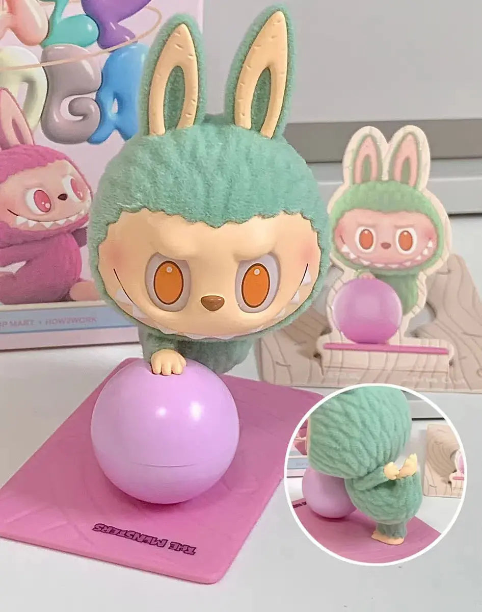 🧘 Figurine Labubu Lazy Yoga – Boîte Surprise Kawaii