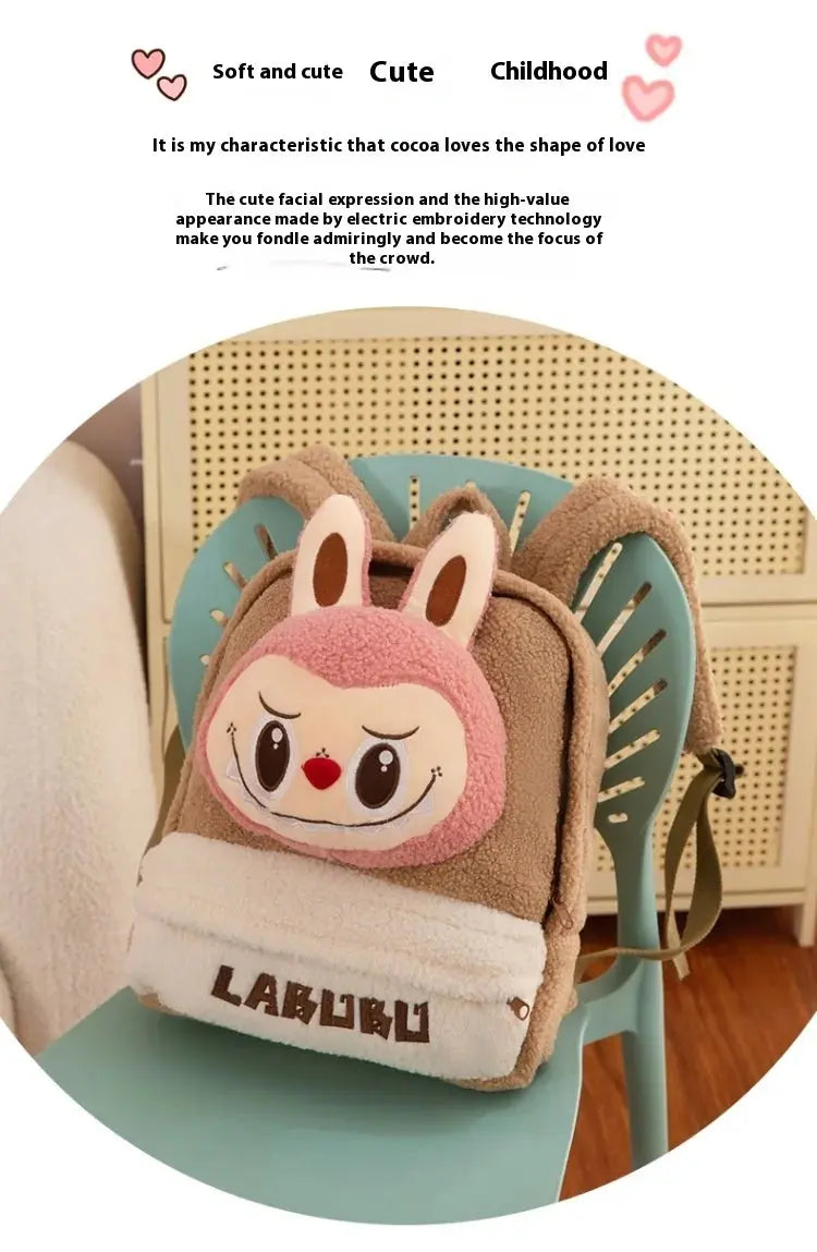 🎒 Sac à Dos en Peluche Labubu – Grand, Mignon &amp; Ultra Pratique