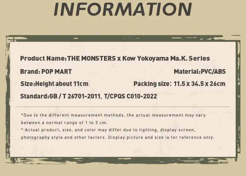 🛸 Figurine Labubu The Monsters x Kow Yokoyama Ma.K. – Boîte Mystère